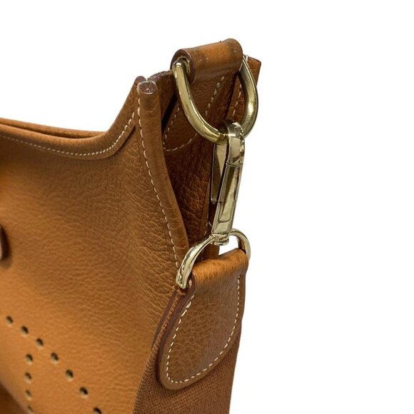Auth HERMES Evelyne GM Brown Togo Square C Shoulder Bag - Picture 11 of 15